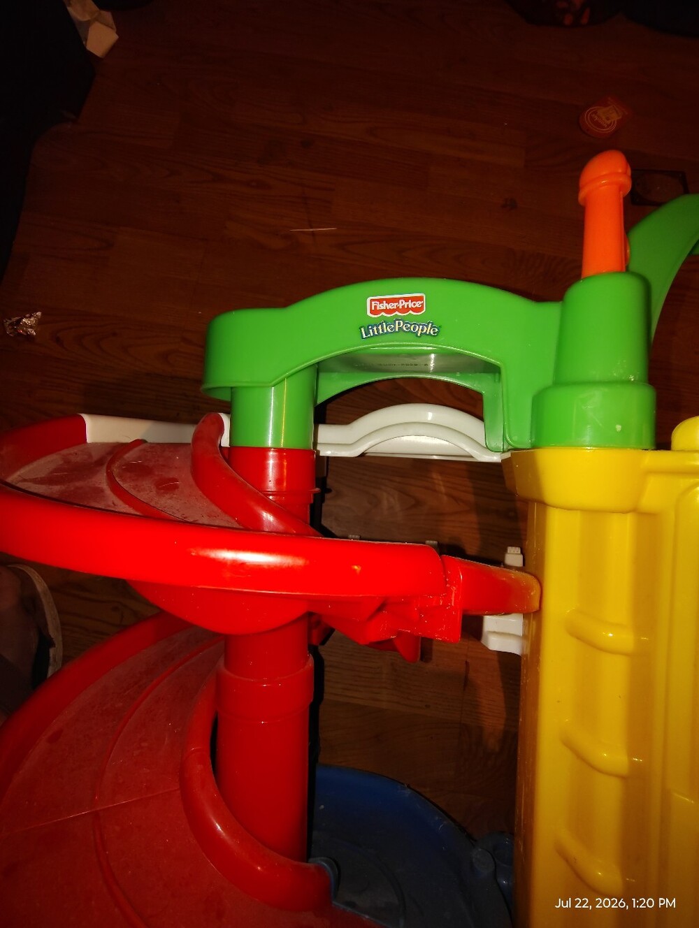 Fisher-Price Little People Spiral Slide Playset - Red, Green, Yellow, Blue